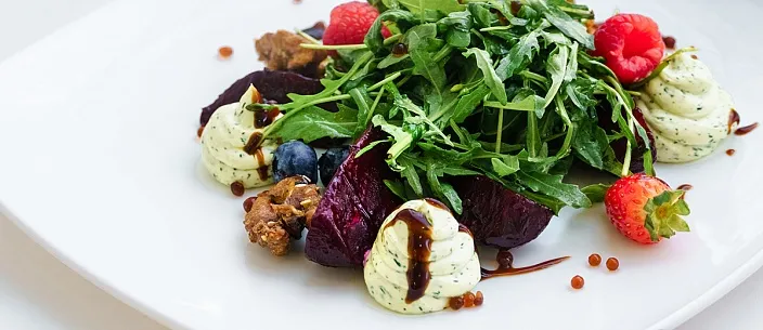 Beetroot Salad with Beads of Tamaki Balsamic Vinegar