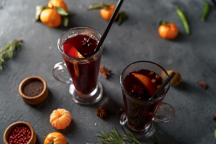 Fragrant mulled wine for a cozy winter evening