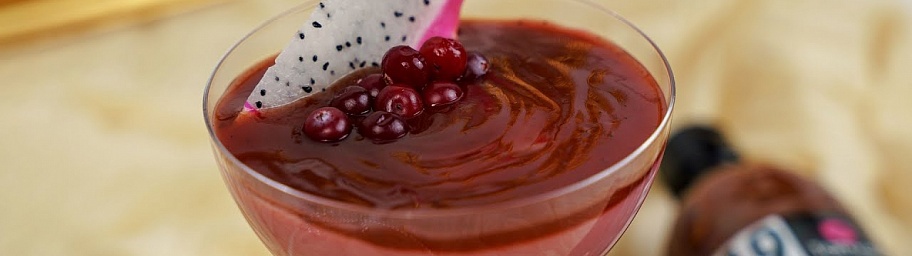 Egg pudding with chocolate