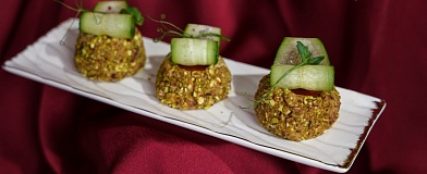Rabbit liver pate with pistachios