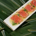 Salmon tataki with citrus sauce Yuzu Dressing Tamaki