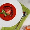  Strawberry gazpacho with basil